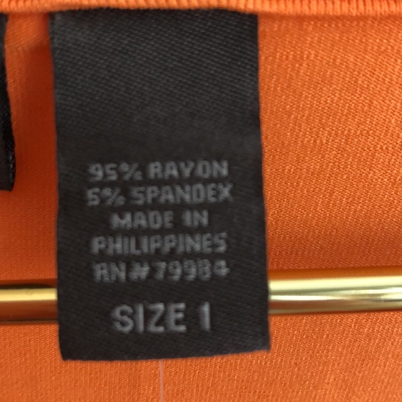 Additions by Chicos Orange Top Sz Medium - Picture 3 of 8